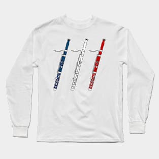 Bassoon French Flag Bassoonist Musician France Long Sleeve T-Shirt